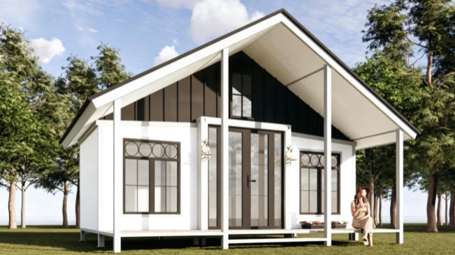 10 feet sloping roof expandable folding house