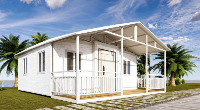 20 feet sloping roof expandable folding house