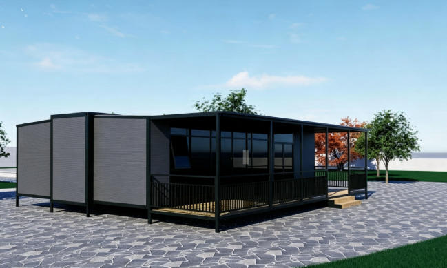 30 feet sloping roof expandable folding house