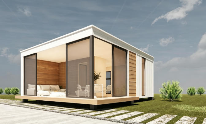 20 feet flat‑roof expandable folding house